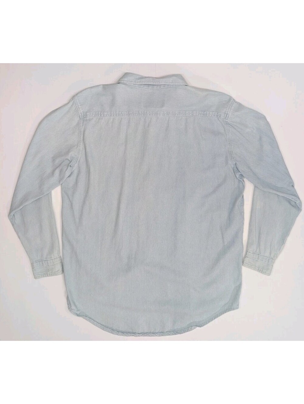 Insane Vintage 80s Cryk Chambray Shirt Mens L Long Sleeve Rasta Jammin Soccer - Picture 5 of 16